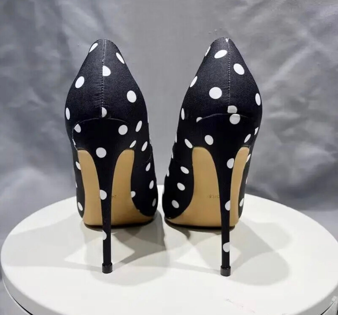 Nikki Polka Dot Heels