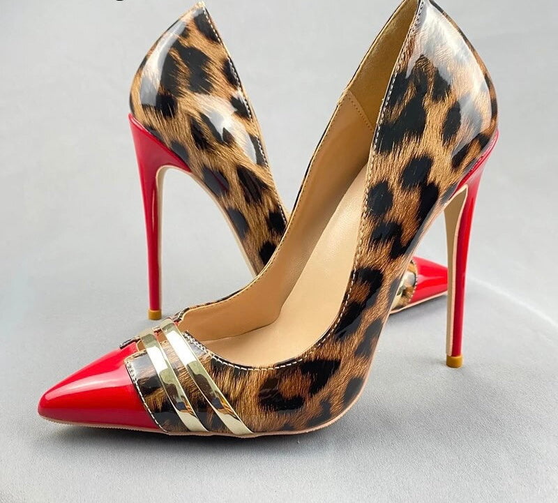 Leopard heels clearance open toe