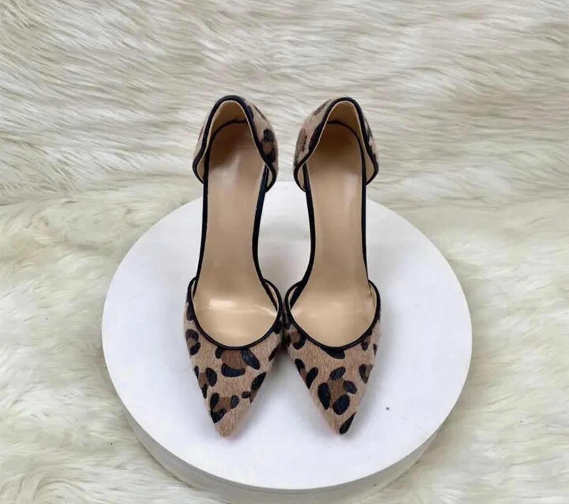 Leah Leopard Print Heels