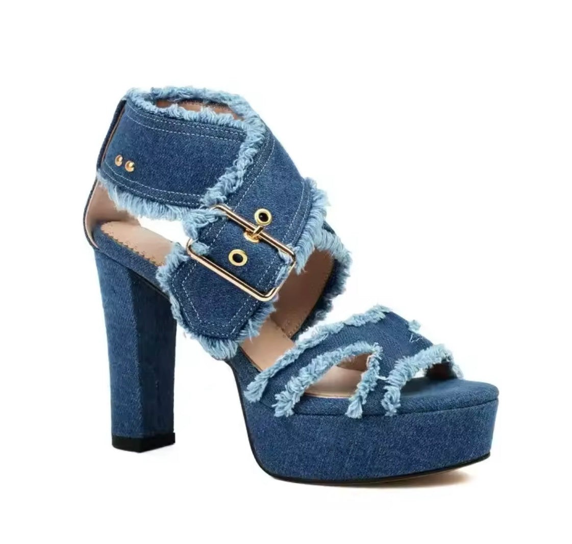 Dena Denim Heels