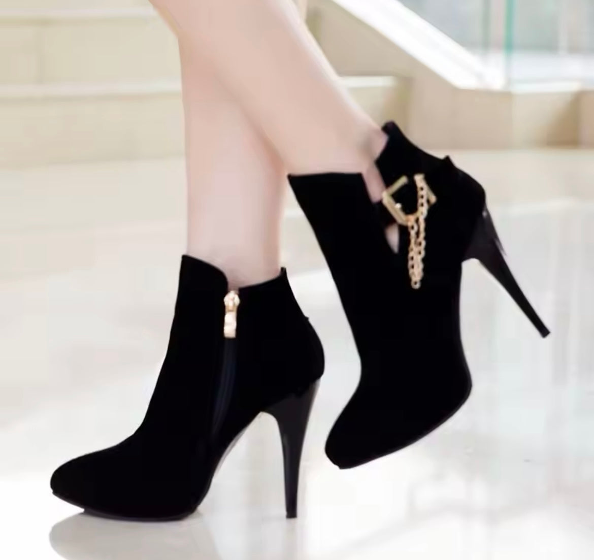 Amelia Chain Ankle Boots