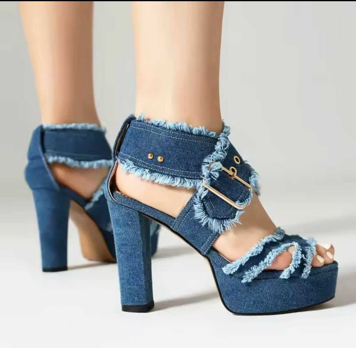 Dena Denim Heels