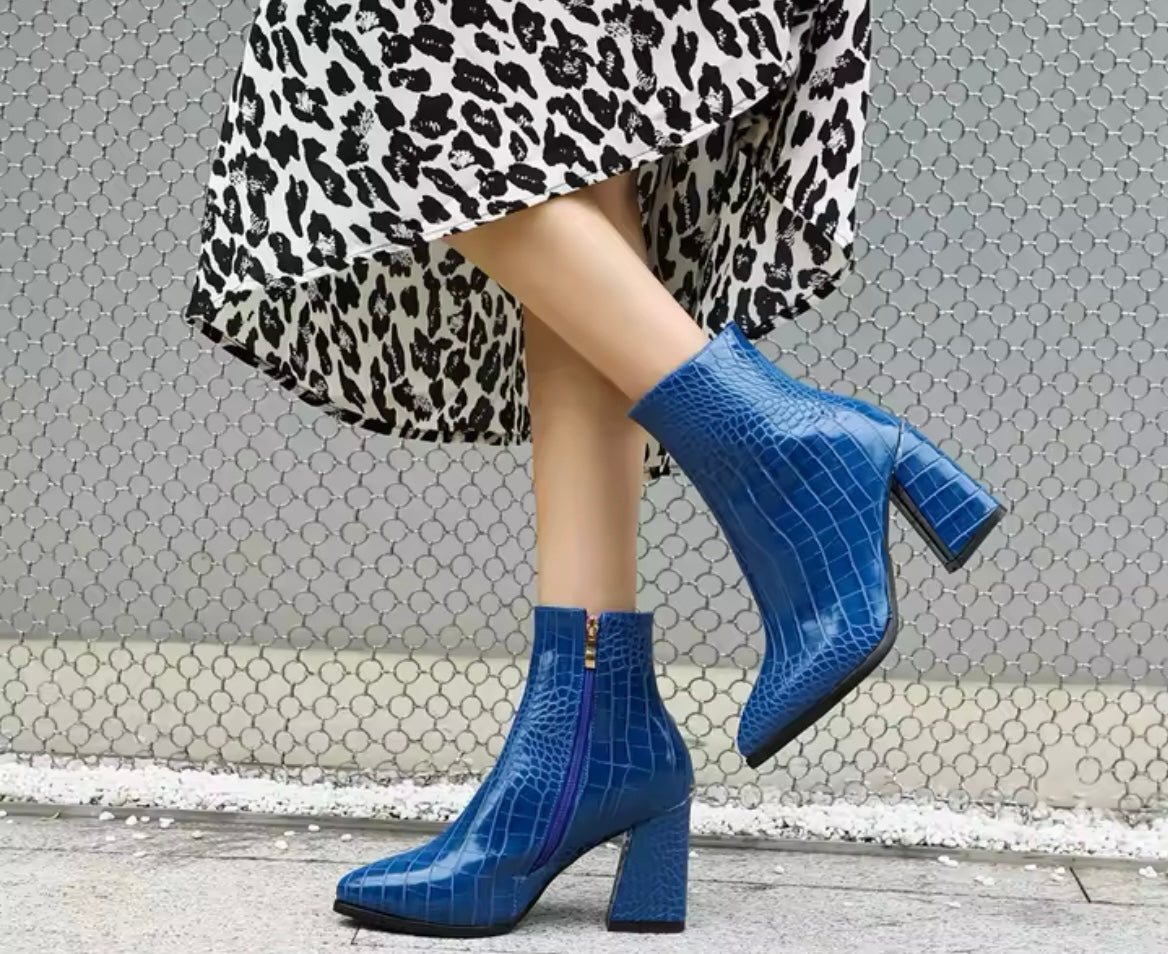 Darcy Snake Ankle Boots