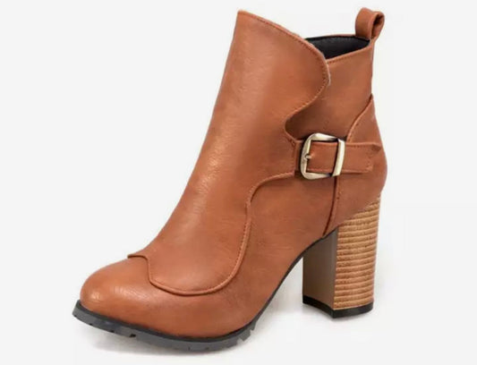 Lyla Ankle Boot - Size 3 (eu35) - Tan - IN STOCK