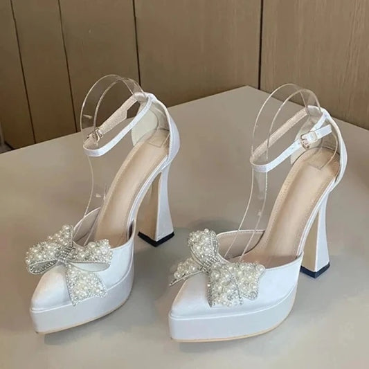 Layla Bow Platform Heels