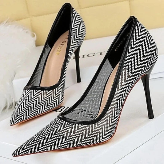 Amanda Chevron Pointed Heels