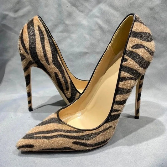 Laura Zebra Print Heels