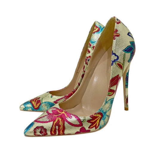 Aria Floral Heels