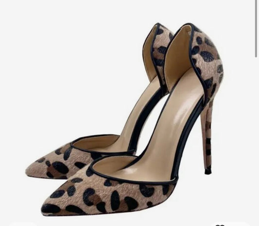 Leah Leopard Print Heels