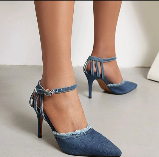 Sadie Denim Heels