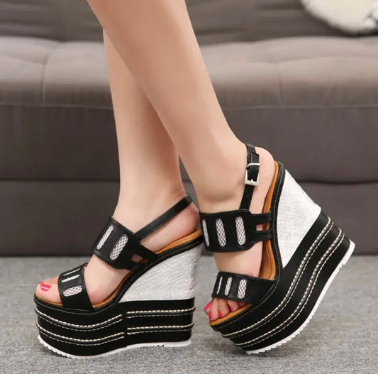 Aubrey Woven Wedge Sandals