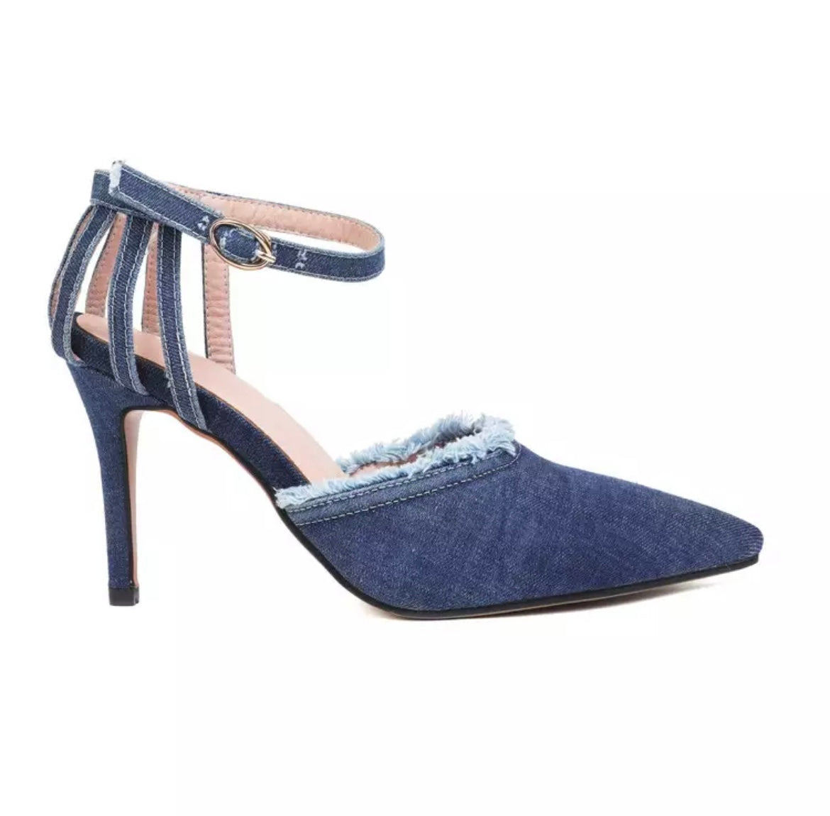 Denim sales heels online